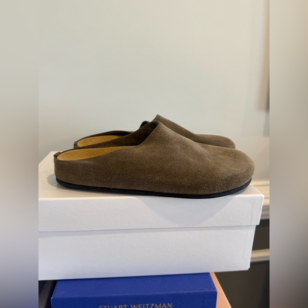 $1175 THE ROW 
Hugo Suede Mules - Light Brown size 37.5 - Picture 7 of 10